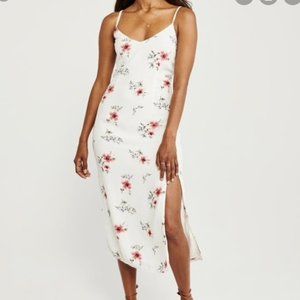 Abercrombie & Fitch white floral midi sun dress